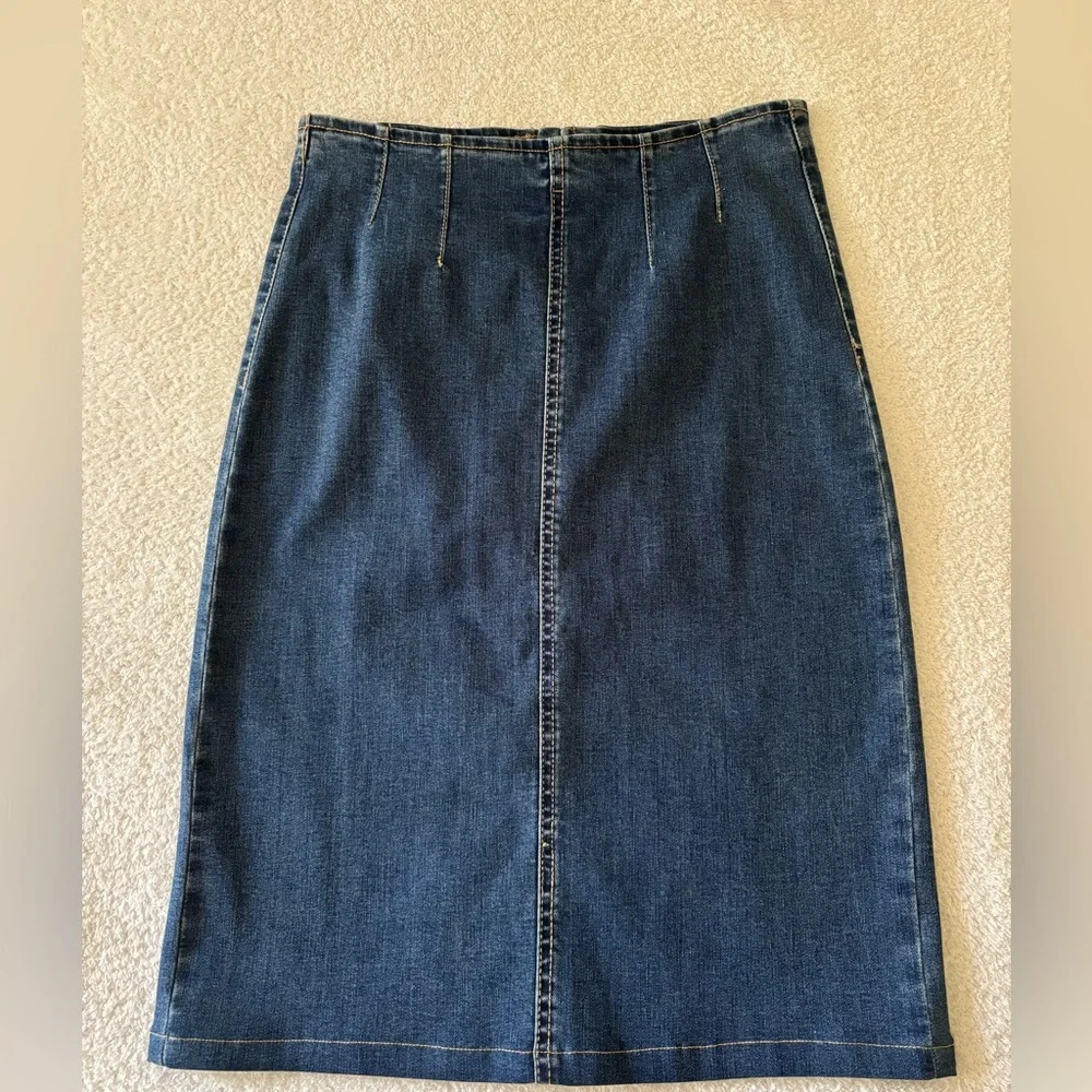 And Now This Women’s Blue Denim Pencil Skirt